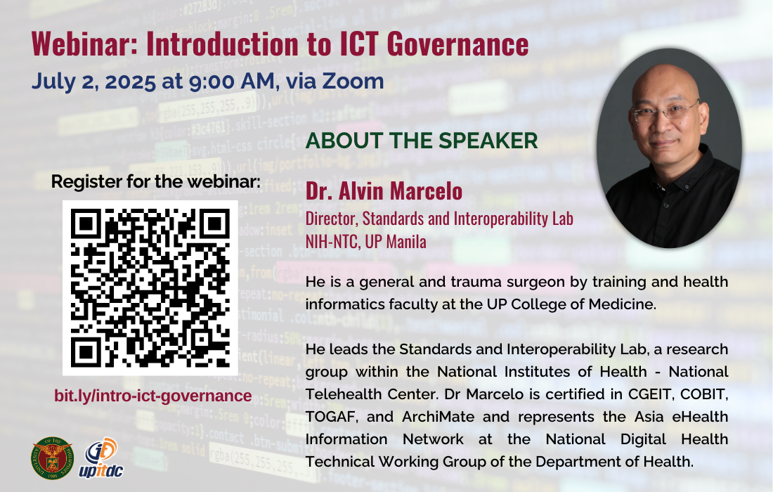 Upcoming Webinars: Introduction to ICT Governance